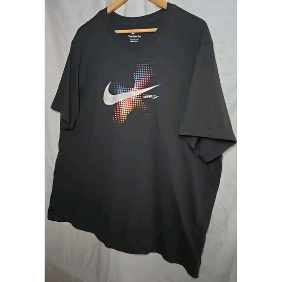 The Nike Tee T-Shirt Swoosh Just Do It, Men's Sz 3XL, Black - Picture 4 of 9